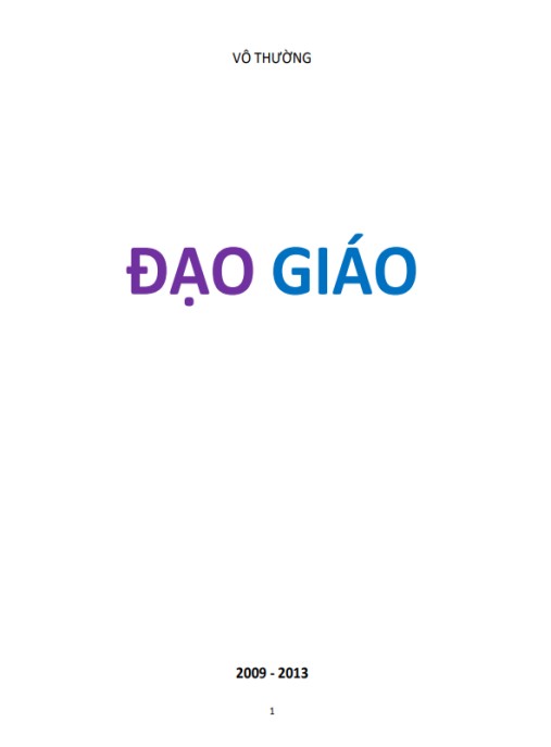 Tài liệu số Đạo Giáo