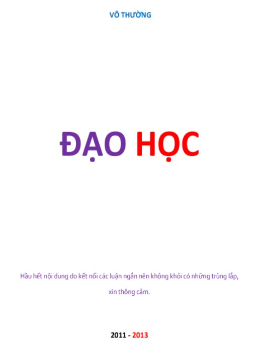 Tài liệu số Đạo Học