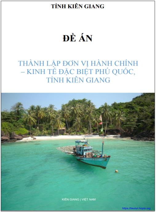 Tài liệu số Đề Án Thành Lập Đơn Vị Hành Chính Kinh Tế Đặc Biệt Phú Quốc Tỉnh Kiên Giang