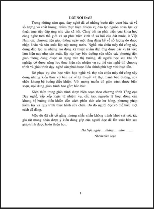 Tài liệu số Giáo trình Bảo dưỡng sửa chữa khung bệ buồng điều khiển