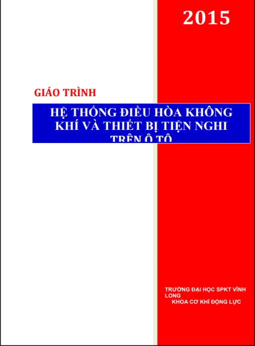 Tài liệu số Giáo trình Hệ thống điều hòa không khí và thiết bị tiện nghi trên ô tô