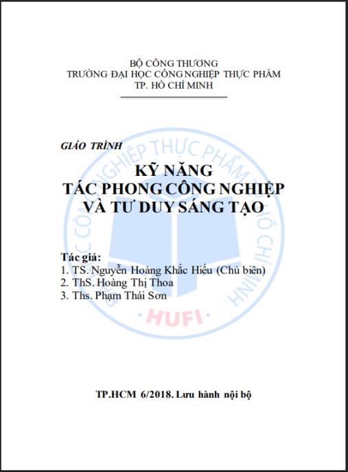 Tài liệu số Giáo trình Kỹ năng tác phong công nghiệp và tư duy sáng tạo