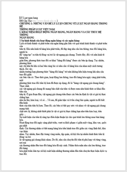 Tài liệu số Giáo trình Luật ngân hàng