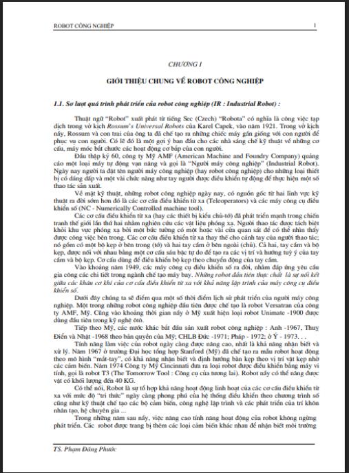 Tài liệu số Giáo trình Robot công nghiệp