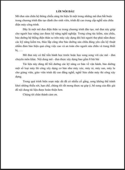 Tài liệu số Giáo trình Sửa chữa hệ thống chiếu sáng – tín hiệu