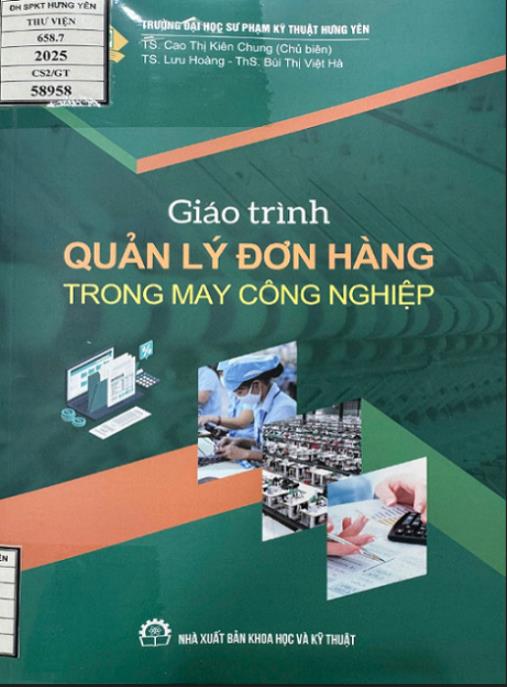 Tài liệu số Giáo trình quản lý đơn hàng trong may công nghiệp