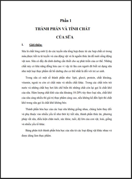 Tài liệu số Quy trình sản xuất sữa đặc có đường và sữa chua