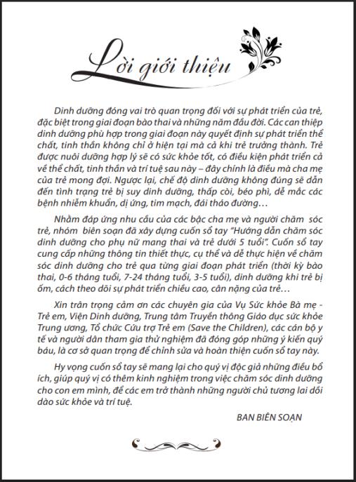 Tài liệu số Sổ tay Hướng dẫn chăm sóc dinh dưỡng cho phụ nữ mang thai và trẻ dưới 5 tuổi