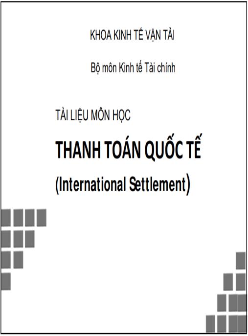 Tài liệu số Thanh toán quốc tế