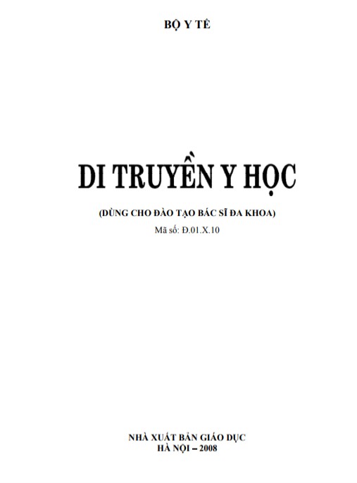 Tài liệu số Di Truyền Y Học
