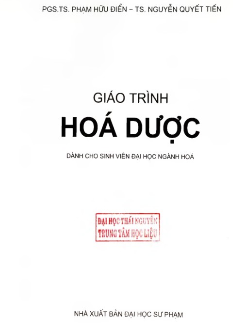 Tài liệu số Giáo Trình Hóa Dược