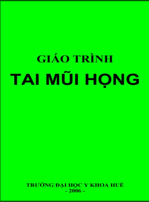 Tài liệu số Giáo Trình Tai Mũi Họng