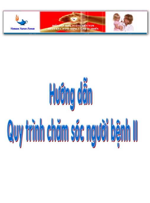 Tài liệu số Hướng Dẫn Quy Trình Chăm Sóc Người Bệnh Tập II